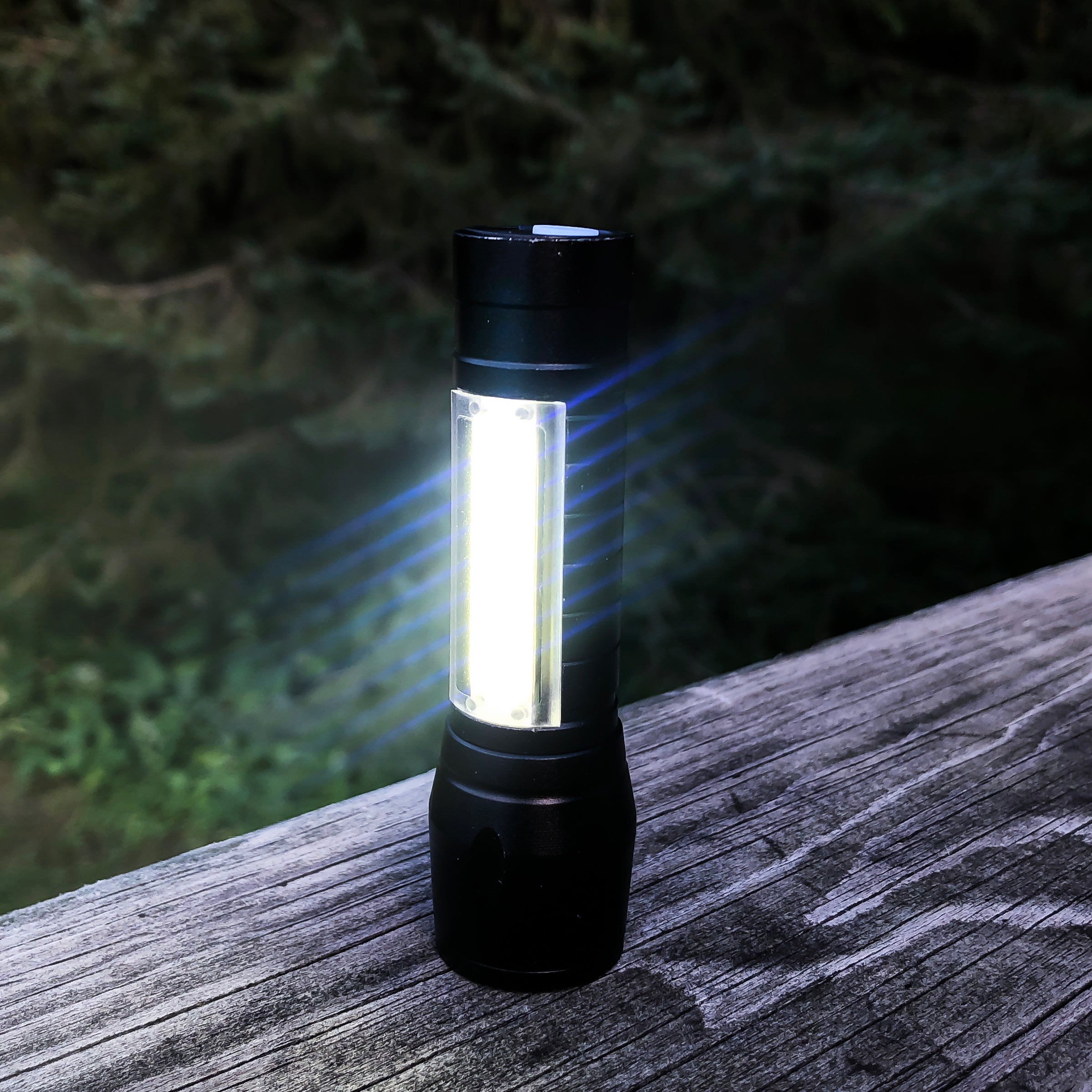 Micro Stinger Rechargeable LED Flashlight & COB LED Dual Work Light