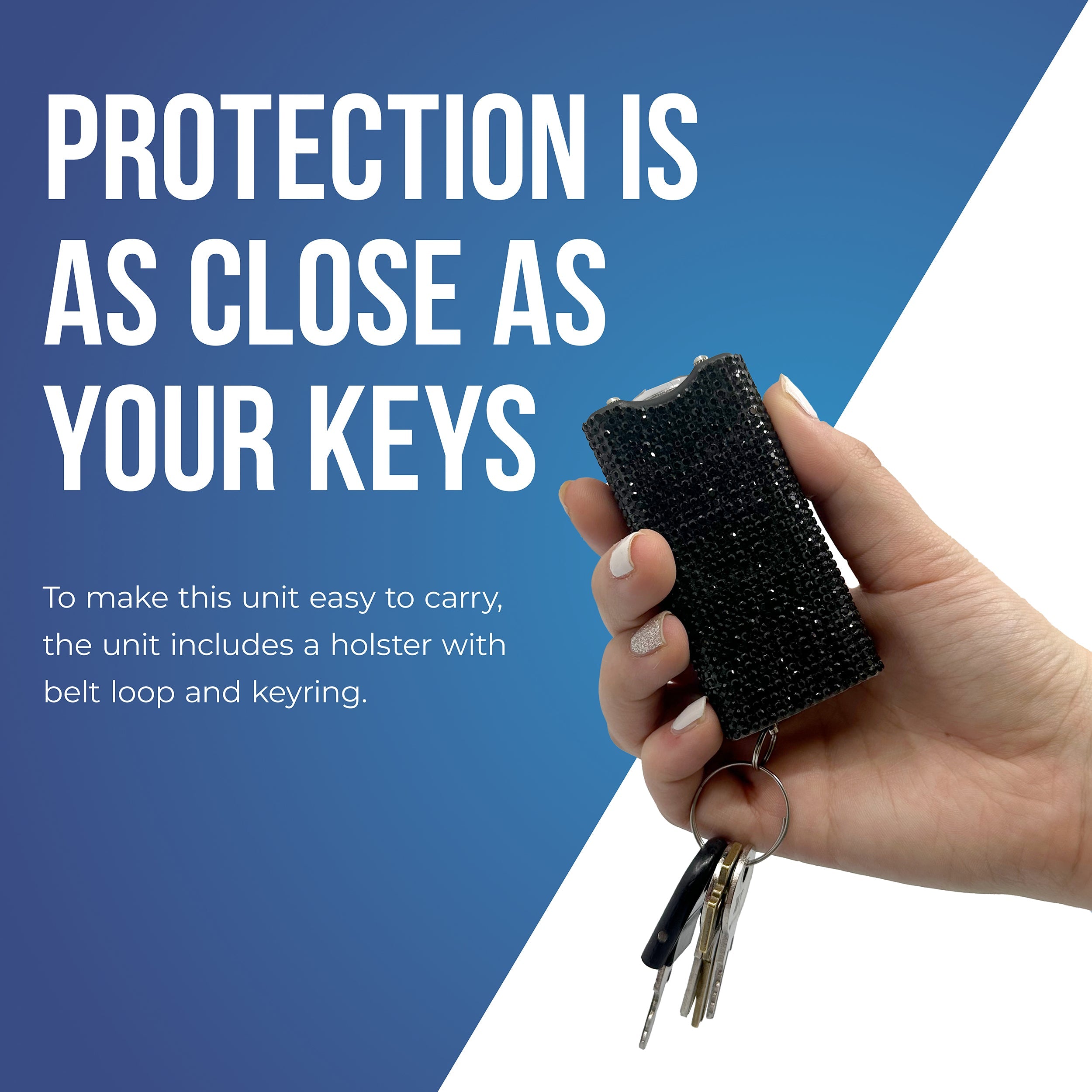 Rhinestun Keychain Stun Gun