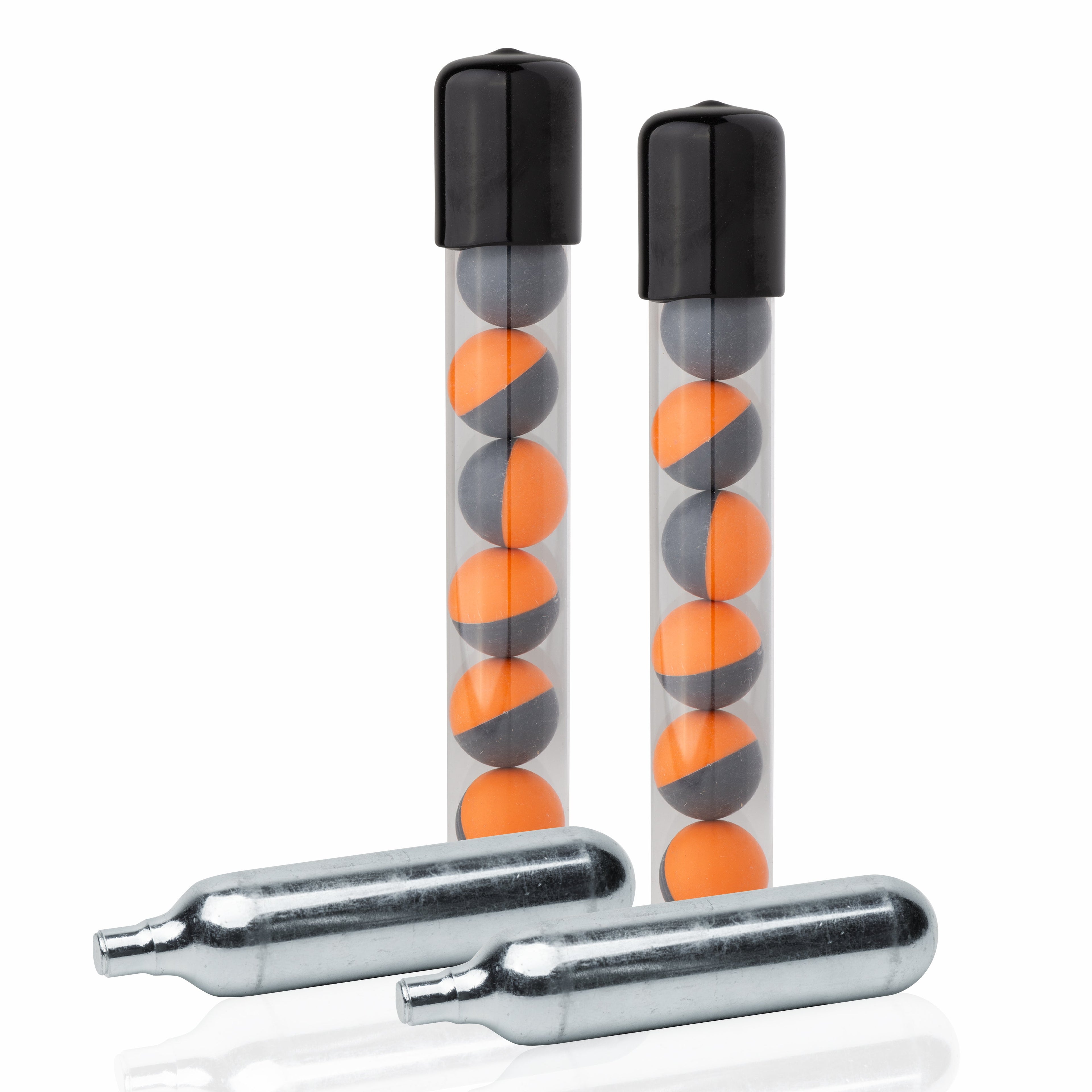 SABRE 14 Live 0.68 Cal Projectiles + 2 CO2 Cartridges refill kit – two 7-count tubes of red pepper powder projectiles and two 12g CO2 cartridges for SL-P1C pepper launcher