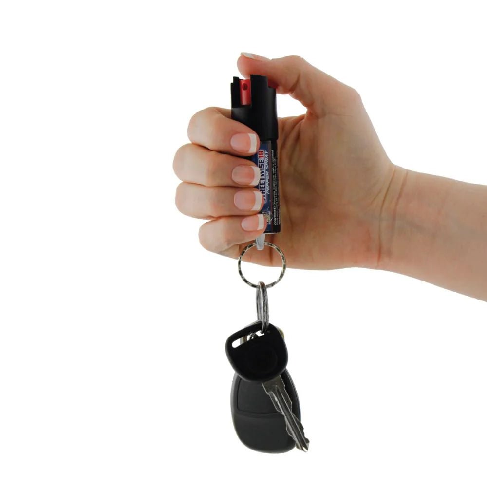Streetwise 18 Stream Pepper Spray 0.5 oz Safety Lock - DB Self - Defense & Security