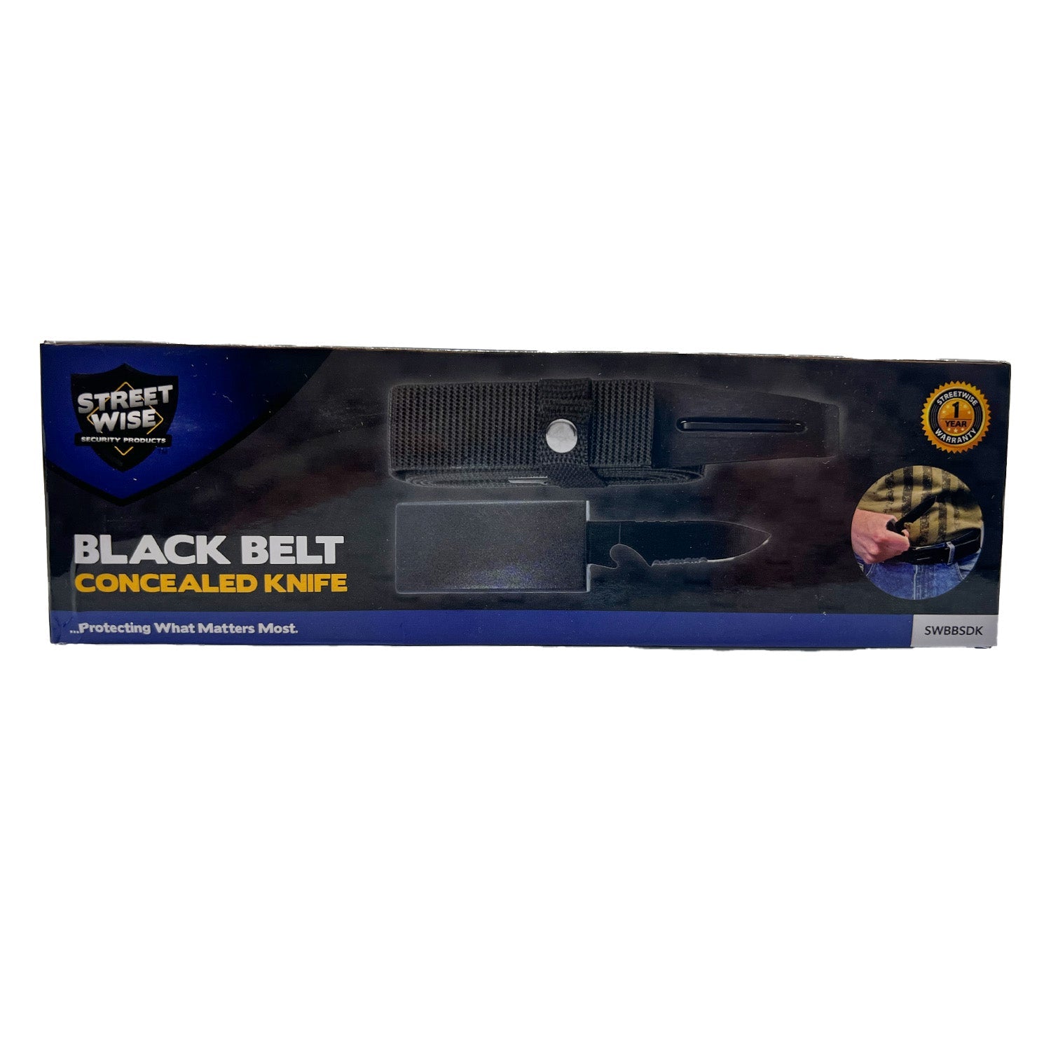 Black Belt Self-Defense Knife with Bottle Opener