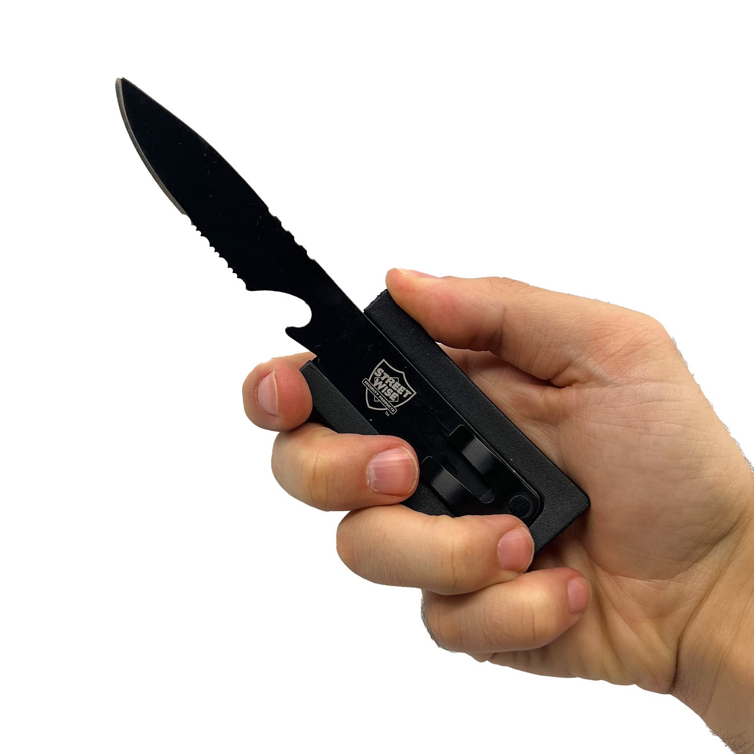 Black Belt Self-Defense Knife with Bottle Opener