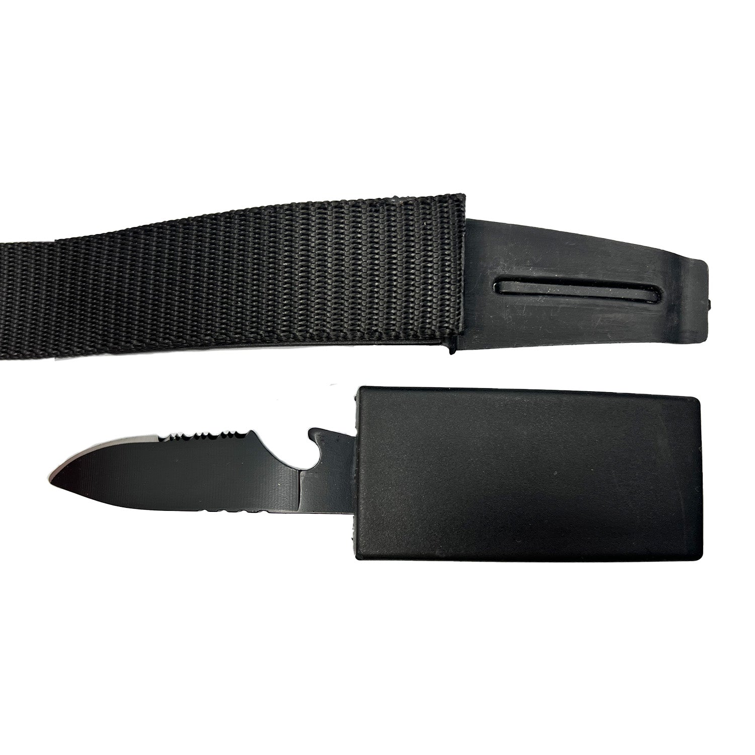 Black Belt Self-Defense Knife with Bottle Opener