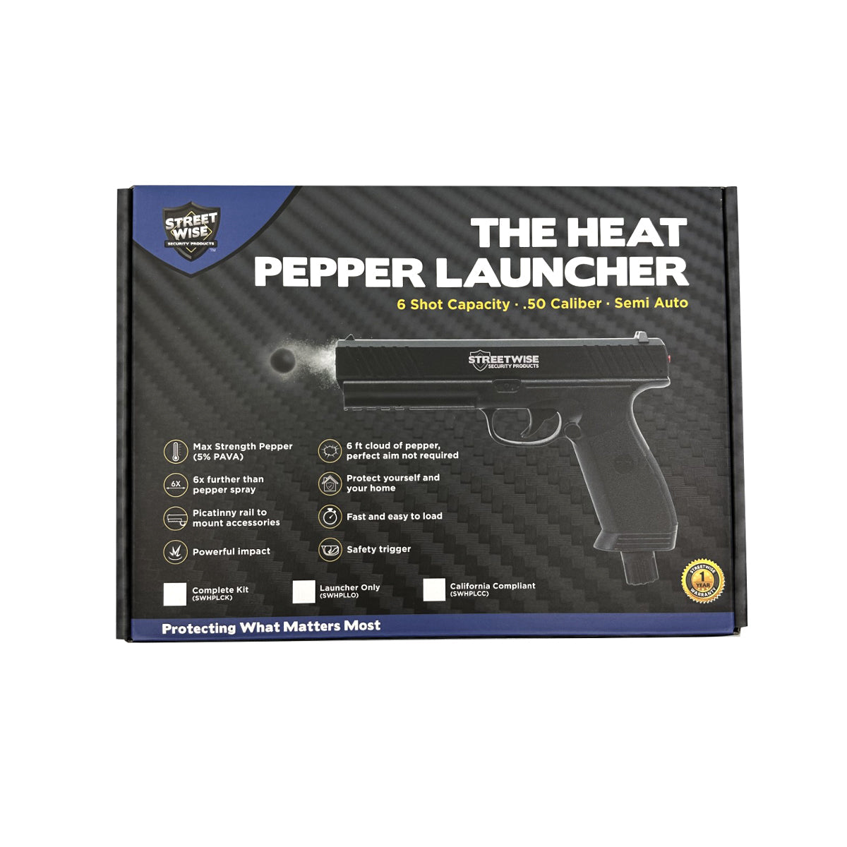 Streetwise The Heat .50 Cal Pepper Launcher complete kit with rounds and CO2