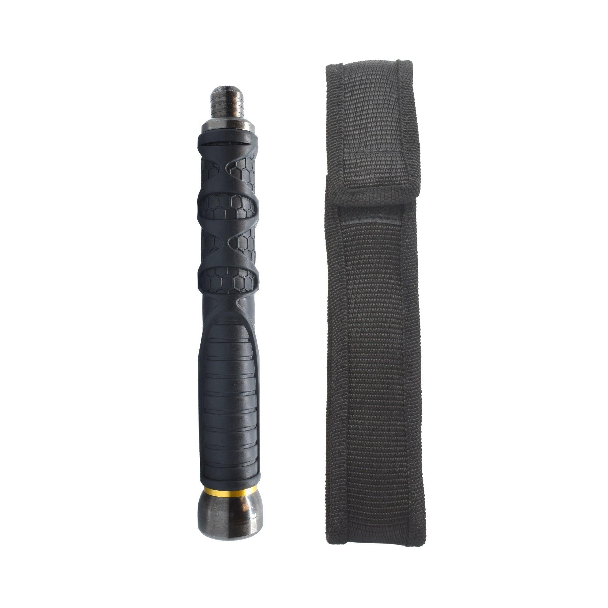 Streetwise Dark Knight 21-inch extendable baton collapsed to 8-10 inches for easy carry with sheath