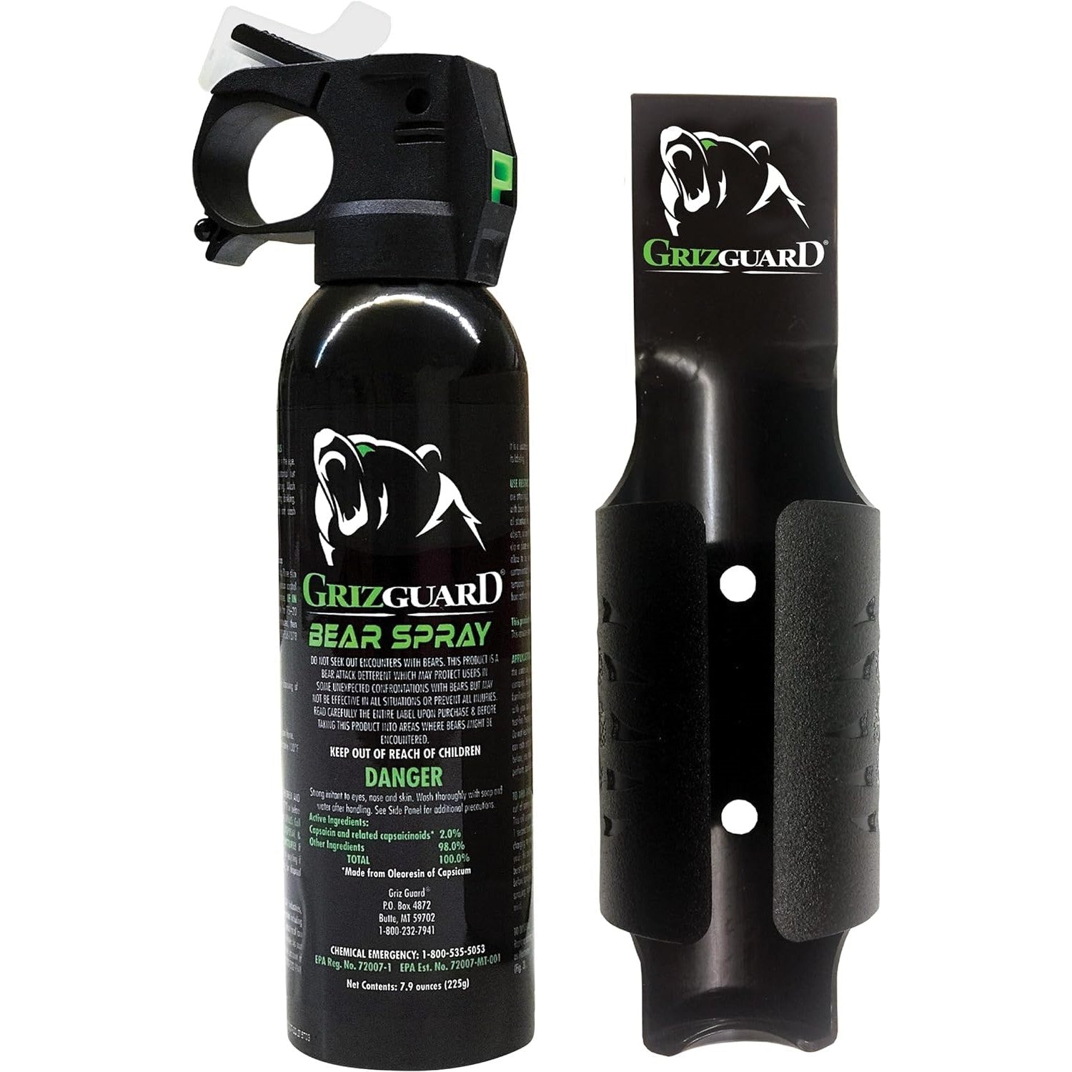 Griz Guard Bear Spray Fogger 7.9 oz w/Holster - DB Self Defense
