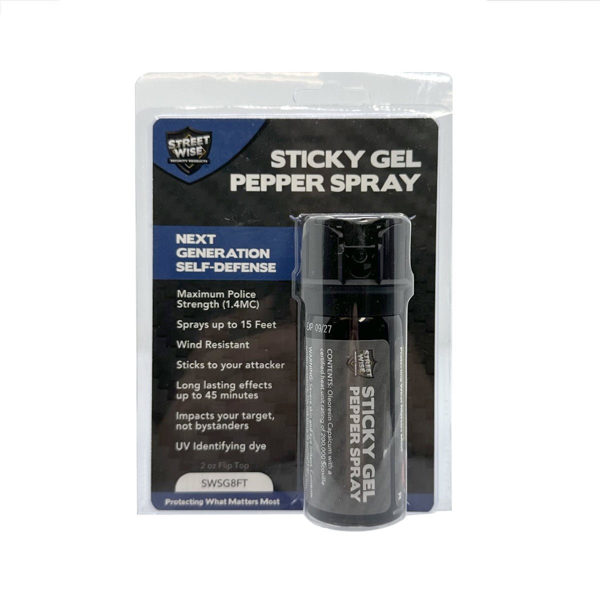 Sticky Gel Pepper Spray with UV Dye - DB Self Defense